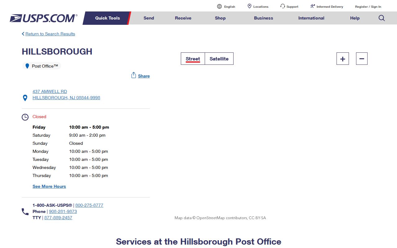 Hillsborough ZIP directory Hillsborough Post Office postal facility