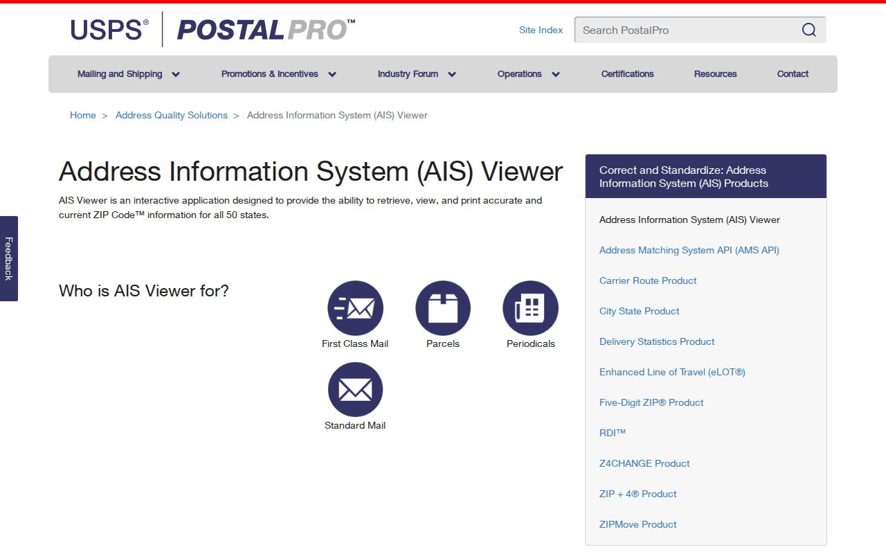 Hillsborough ZIP directory USPS AIS Viewer change verification